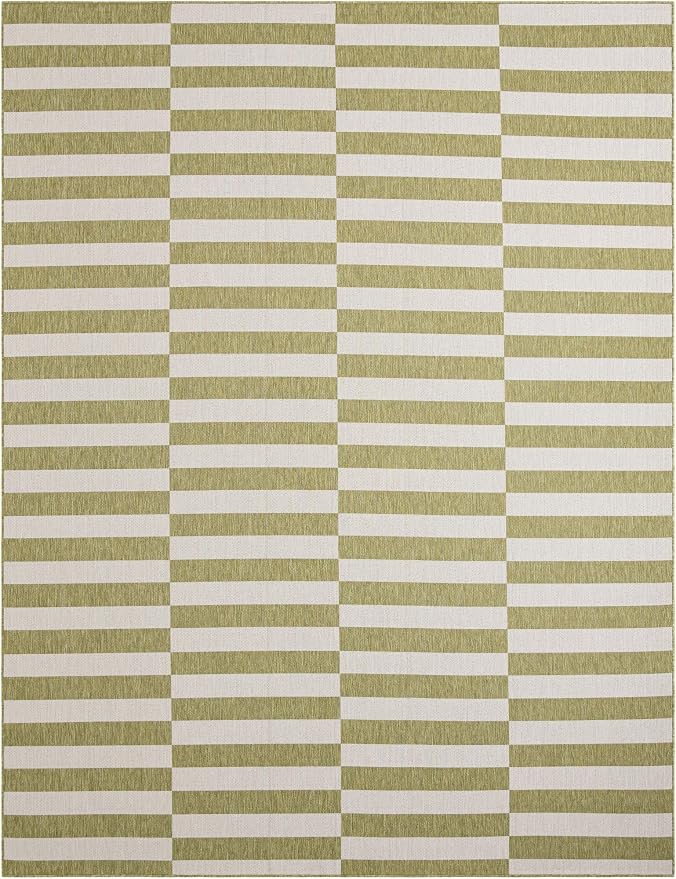 Unique Loom Outdoor Striped Collection Area Rug - Image 3