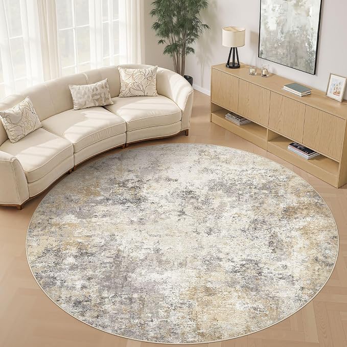 10ft Round Area Rug Living Room Rugs by UERMEI