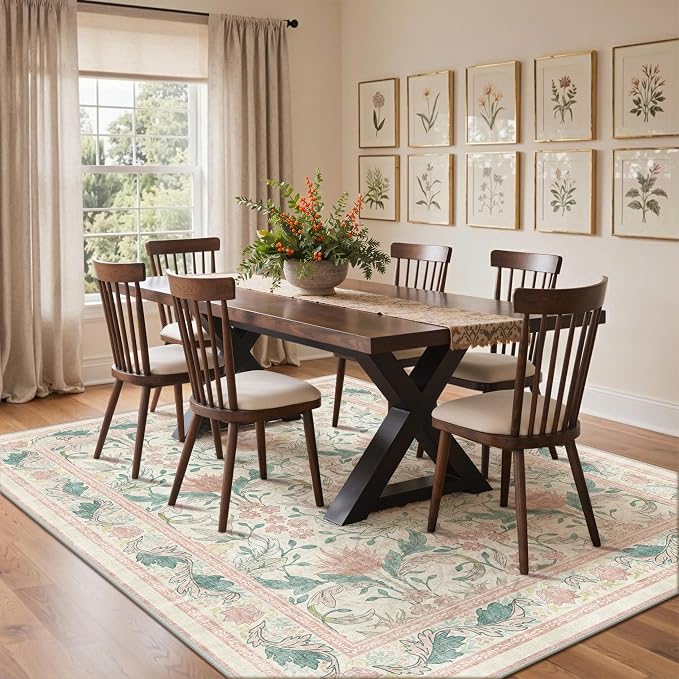 Bavni 8x10 Area Rugs for Living Room, Microfiber Machine Washable Non-Slip - Image 4