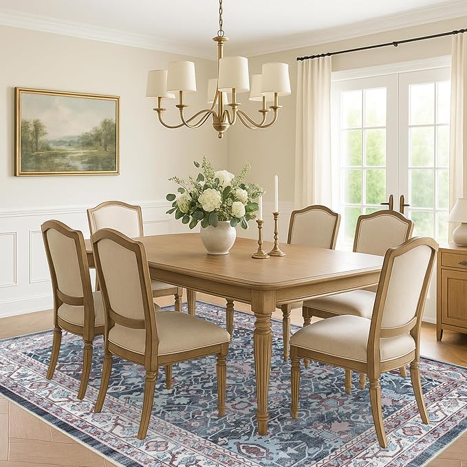 Fame Rugs Turkish Rug. Washable Vintage Oriental Antique Inspired Traditional - Image 9