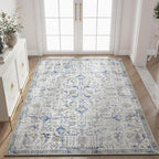 jinchan Kalen Area Rug 4x6 Washable Bedroom Rug Soft Vintage Indoor Thin Retro by JINCHAN