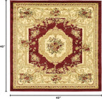 Unique Loom Versailles Collection Traditional Classic Floral Motif Area Rug - Image 3
