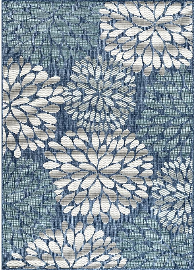 Beverly Rug Outdoor Rug 9x12 Modern Exotic Tropical Leaf Area Rugs - Image 2