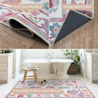 Fame Living Pink Oushak Rug, Modern Small Rugs, Door mat, Doormat - Image 6