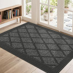 COSY HOMEER Non-Slip Door Mat 32"x48", Entryway Rugs Low Profile Absorbent Dirt by COSYHOMEER