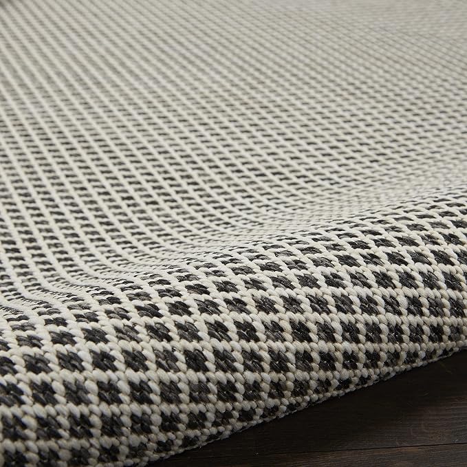 Nourison Home Courtyard Ivory Charcoal 4' x Square Area Rug - Image 8
