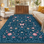 GarveeHome 3x5 Small Area Rug for Bedroom Floral Washable Rugs Non Slip Stain - Image 9