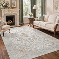 GENIMO 6x9 Area Rugs for Living Room, Machine Washable Non Slip Vintage Rugs by GENIMO