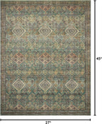 Loloi Magnolia Home by Joanna Gaines Sinclair Collection SIN-03 Turquoise/Multi - Image 2