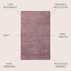 JONATHAN Y Haze Solid Low-Pile Light Purple Indoor Area Rug 12x15, Minimalist - Image 2