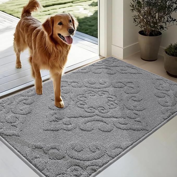 COSY HOMEER Door Mat 24”x36”, Absorbent Dirt Trapper Entryway Rugs, Non-Slip - Image 9