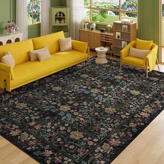 DUKINO 6x9 Rugs for Living Room, Vintage Washable Rug - Image 9
