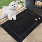BEQHAUSE Dog Door Mat for Muddy Paws 20"x32" Dirt Trapper Absorbent Doormat Non - Image 8