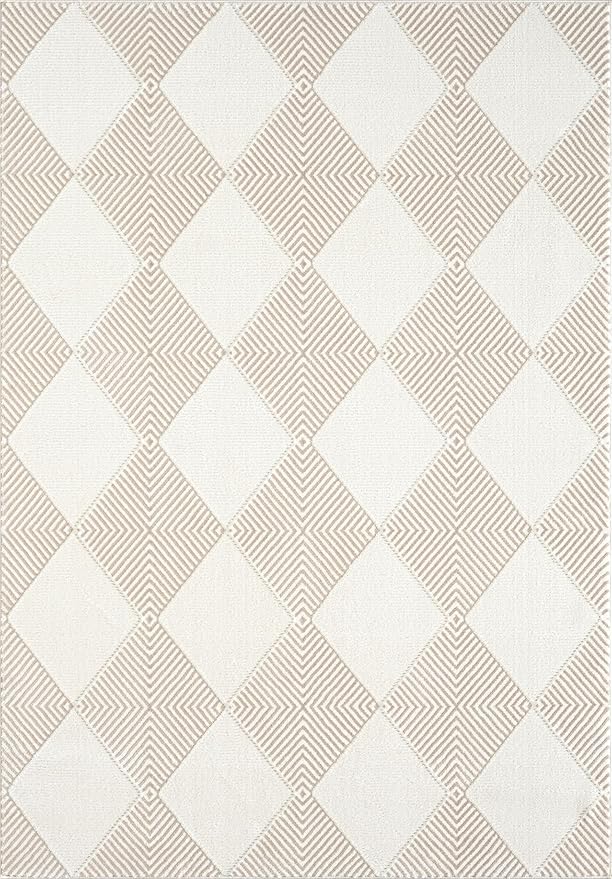 Abani Cream Area Rug for Living Room, Bedroom - Image 3