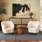 Rugs USA 6x9 Melrose Checked Wool Indoor Area Rug, Contemporary Farmhouse by RugsUSA