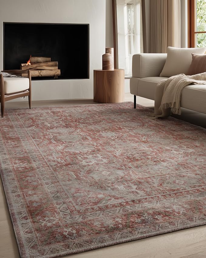 Kuden 9x12 Large Area Rug, Machine Washable Area Rug by KudenRugs