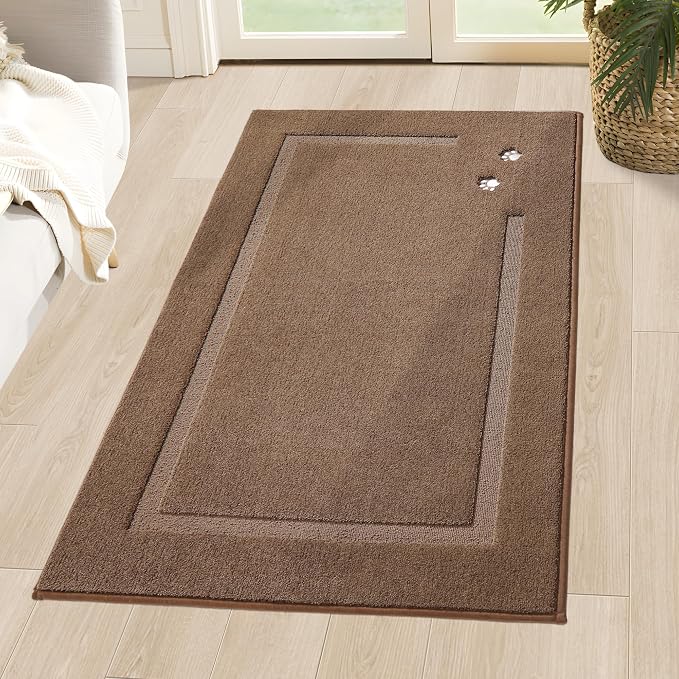 BEQHAUSE Dog Door Mat for Muddy Paws 36"x60" Dirt Trapper Absorbent Doormat Non - Image 8