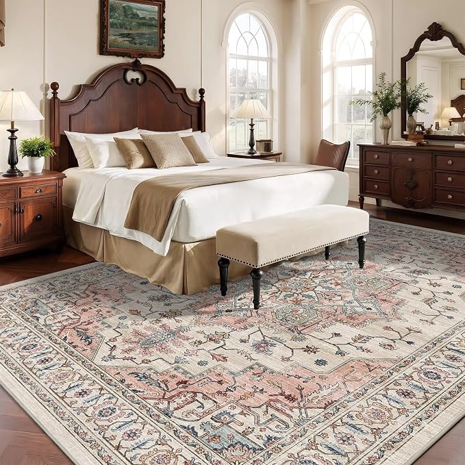 9x12 Large Area Rugs for Living Room Ultra-Soft Washable Rug Vintage Distressed - Image 3