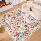 DUKINO 8x10 Area Rug, Floral Rugs - Image 2