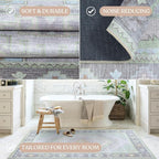Fame Living Washable Area Rug. Modern Farmhouse. Vintage. Turkish. Bohemian. - Image 5