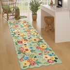 DUKINO 2.6x8 Runner Rug for Hallway, Washable Kitchen Rug by DUKINO