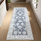 jinchan Fiora Runner Rug 2x5 Washable Hallway Runner- Vintage Floral Non Slip by JINCHAN