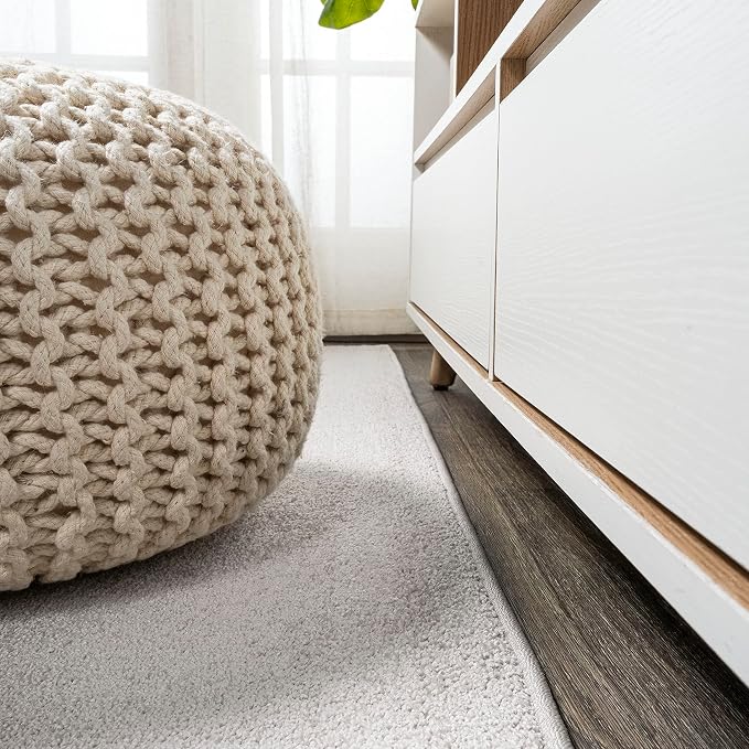 Eyely UES100D-5R Supersoft Haze Solid Low-Pile Indoor Area Rug - Image 6