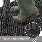 BEQHAUSE Dirt Trapper Door Mat 24" x 36", Non-Slip Washable Doormats Entrance - Image 3