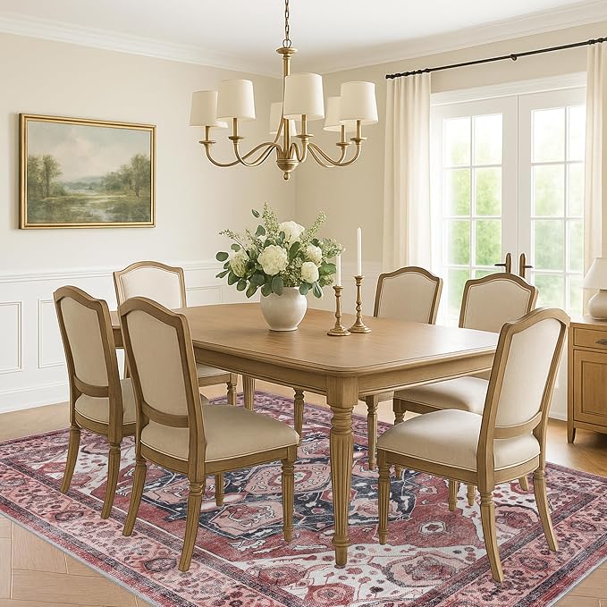 Fame Rugs Turkish Rug. Washable Vintage Oriental Antique Inspired Traditional - Image 9