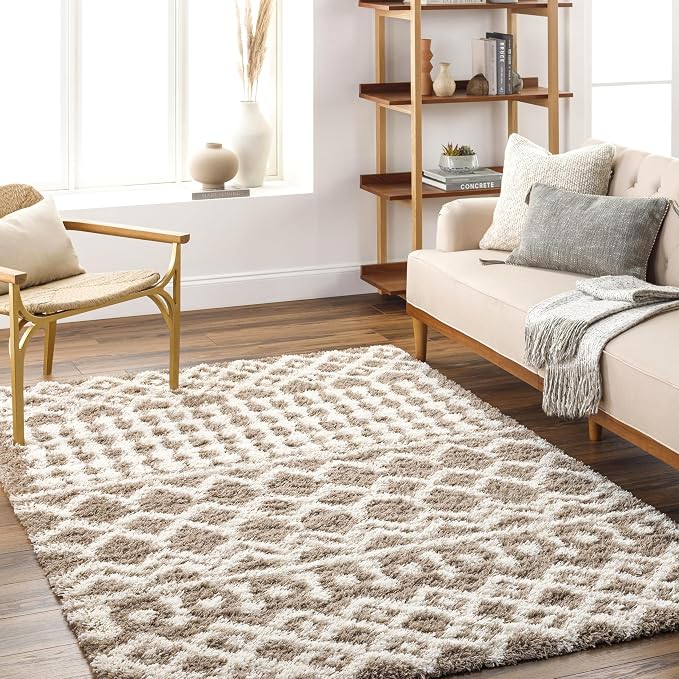 Livabliss Hapsburg Moroccan Shag Area Rug, Medium Brown by Livabliss