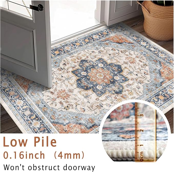vivorug 6x9 Area Rugs, Ultra-Soft Washable Boho Rug - Image 7
