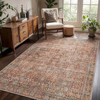 6x9 Area Rug Machine Washable Boho Rug by BAVNI