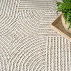 Nourison Home Textured Home Beige Ivory 7'10" x 9'10" Area Rug - Image 5