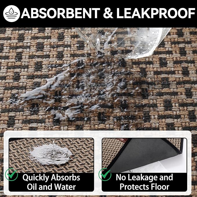 Door Mat 24x72 Dirt Resistant and Absorbent, Non-Slip Rubber Backing Floor Mats - Image 6