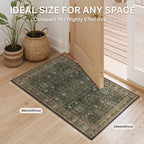 Bavni 2x3 Doormat, Machine Washable Runner Rug Non Slip, Vintage Floral Print - Image 7