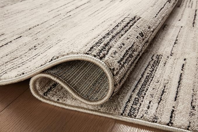 Loloi Darby Collection DAR-01 Charcoal/Sand 5'-3" x 7'-6" Area Rug - Image 5