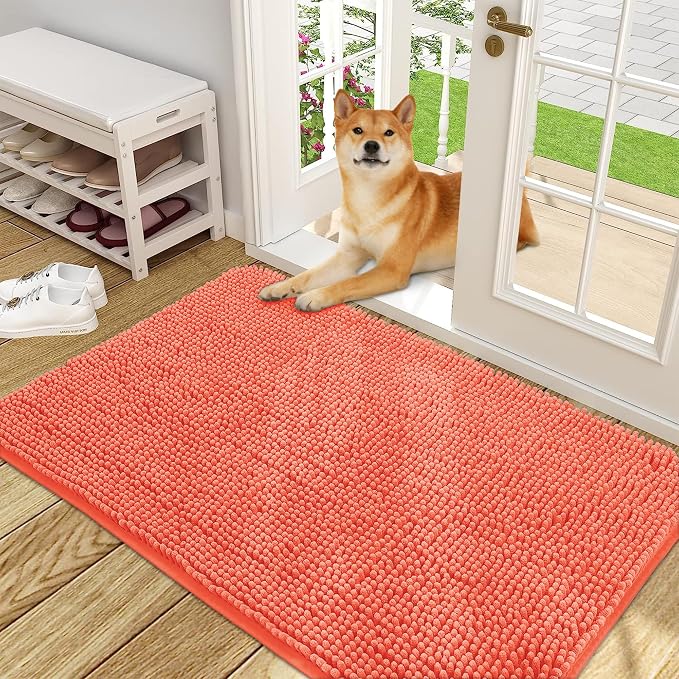 OLANLY Dog Door Mat for Muddy Paws 48x30, Absorbs Moisture and Dirt, Absorbent by OLANLY