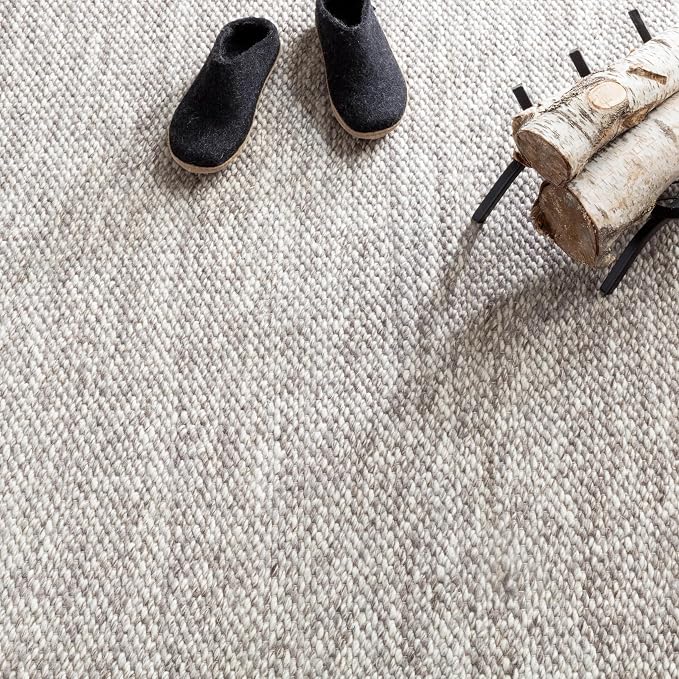Dash and Albert Loggia Grey Handwoven Wool Rug, 5 X 8 Feet - Image 3