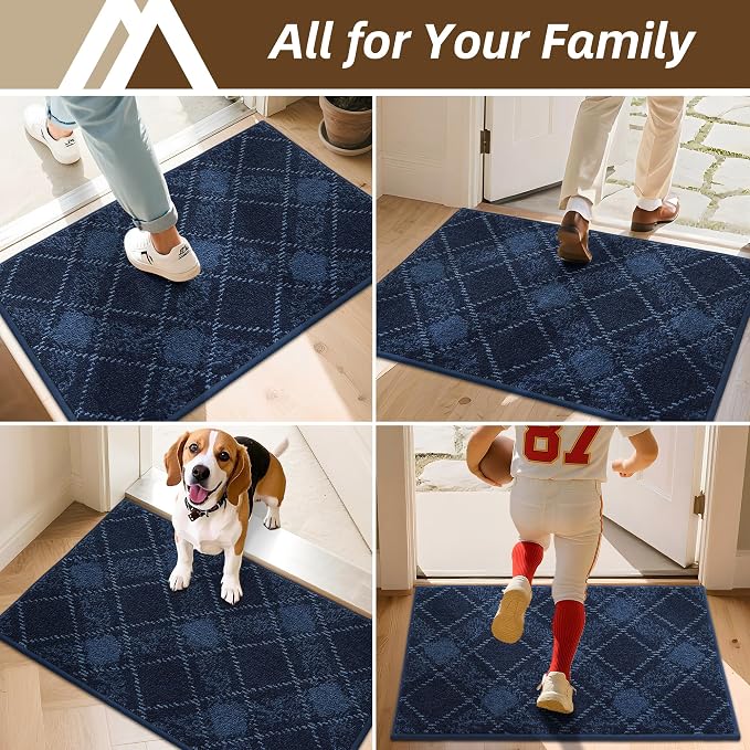COSY HOMEER Plaid Door Mat 24" x 36", Dirt Trapper Entryway Rugs, Non-Slip - Image 9
