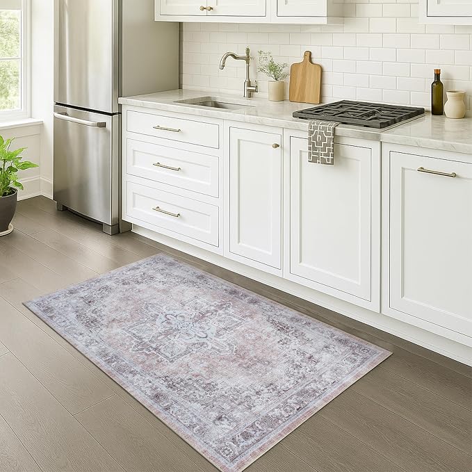 Fame Rugs Turkish Rug. Washable Vintage Oriental Antique Inspired Traditional by FameRugs