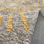 Alfa Rich 4x6 Geometric Gray Gold Washable Area Rugs - Image 6