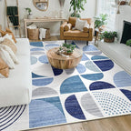 MUJOO Washable Rug 8x10 Blue, Large Area Rugs - Image 3