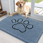 OLANLY Dog Door Mat for Muddy Paws 36x24, Paw Print Design, Absorbs Moisture by OLANLY