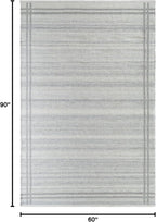 Mark&Day Wool Rugs, 5x8 Janmichael Solid and Border Gray Area Rug, Bedroom or - Image 2