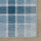 Dash & Albert Andri Plaid Blue Machine Washable Rug, 7.5 X 9.5 Feet - Image 7