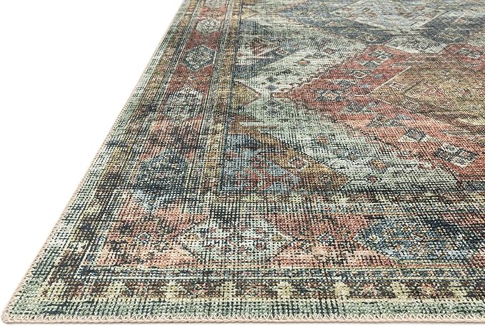 Loloi Skye Collection SKY-06 Apricot/Mist 8'-0" x 8'-0" Round Area Rug - Image 4
