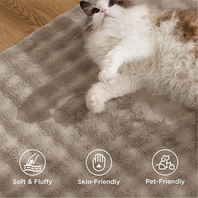 Bedsure 5x7 Fluffy Area Rugs for Living Room, Machine Washable Rugs, Non-Slip - Image 5