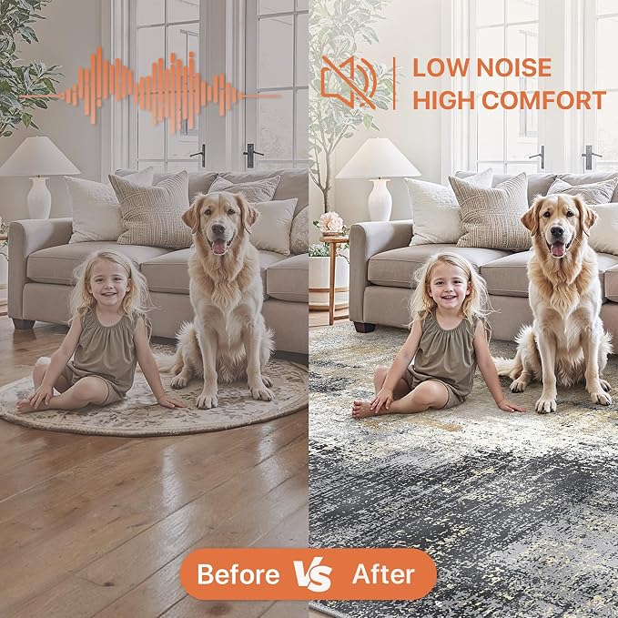 GENIMO Washable Area Rugs for Living Room, 10x14 Modern Non Slip Rugs, Low Pile - Image 3