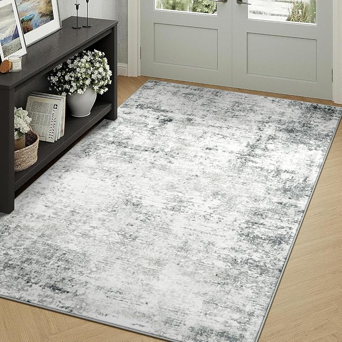 4x6 Machine Washable Area Rug for Living Room, Kids and Pets Friendly for - Image 8