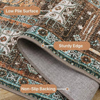 GENIMO 3x5 Area Rugs for Living Room, Machine Washable Non Slip Vintage Rugs - Image 7